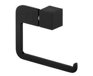 Toilet Paper Rack Wall Mounted Roll Holder Modern WC Black Powder Coated Zamak