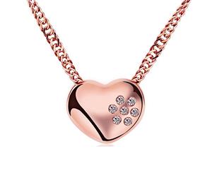 Valentine Necklace-Rose Gold/Clear