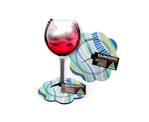 Wine Glass Coasters - Gudhu Galba (Rainbow Reef) Design - Jedess Hudson