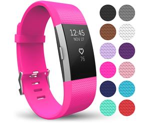 Yousave Fitbit Charge 2 Strap Single (Large) - Hot Pink