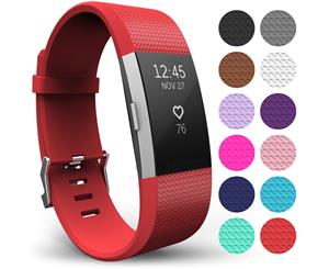 Yousave Fitbit Charge 2 Strap Single (Small) - Red