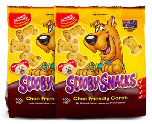 2 x Scooby Snacks Choc Friendly Carob 400g