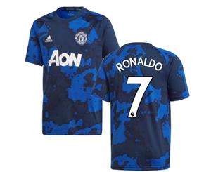 2019-2020 Man Utd Adidas Pre-Match Training Shirt (Mystery Ink) - Kids (RONALDO 7)