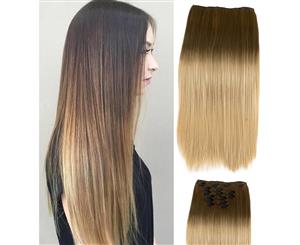 22" Two Tone Ombre Blonde Deluxe Synthetic Hair Straight 7Piece 16Clips 04