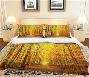 3D Yellow Woods 092 Bed Pillowcases Quilt