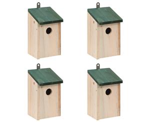 4x Bird Houses Nesting Boxes Wood Cage Home Garden Decor Hanging Feeder