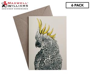 6 x Maxwell & Williams Marini Ferlazzo Birds Greeting Card - Cockatoo