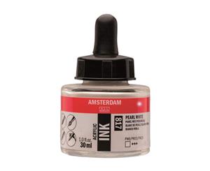 817 - Talens Amsterdam Acrylic Ink 30ml Pearl White