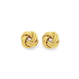 9ct Gold Double Knot Stud Earrings