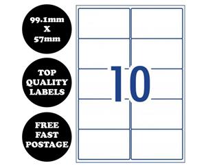 A4 Self Adhesive Address Labels Laser Inkjet Print Mailing Sticker [10 Per Page]