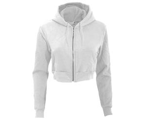 American Apparel Womens/Ladies Flex Fleece Cropped Hoodie (White) - RW4026