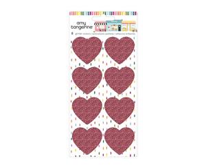 American Crafts - Amy Tan Slice Of Life Collection - Glitter Heart Stickers