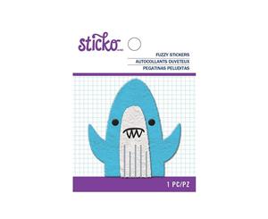 American Crafts - Sticko - Fuzzy Stickers - Shark