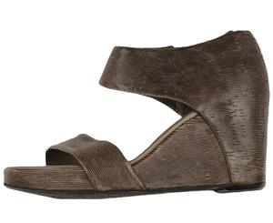 Annette Gortz Women's Wedge Heel Leather Sandal - Brown