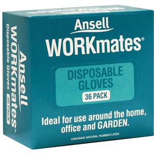 Ansell Workmates Disposable Gloves - 36 Pack