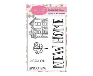 Apple Blossom A6 Stamp Set - New Home with Sentiments - Set of 5 - Heartfelt Moments