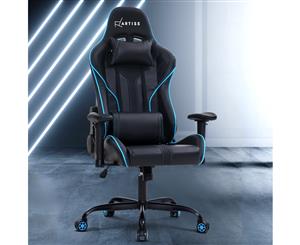 Artiss Gaming Office Chair Computer Chairs Leather Seat Racing Racer Recliner Meeting Chair Black Blue