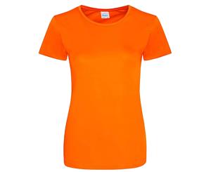 Awdis Just Cool Womens/Ladies Girlie Smooth T-Shirt (Electric Orange) - PC2963