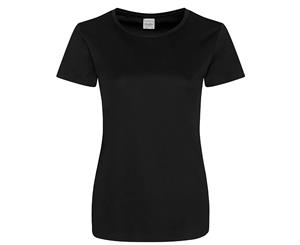 Awdis Just Cool Womens/Ladies Girlie Smooth T-Shirt (Jet Black) - PC2963