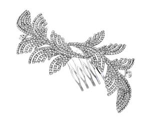 Bella Krystal - Women's Kara Crystal Leaf Swirl Hair Comb