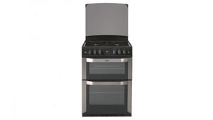 Belling 600mm Freestanding Fanned Gas Double Oven Cooker - Stainless Steel