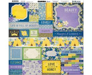 BoBunny - Bee-Utiful You Combo Stickers 12inch X12inch