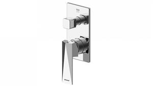 Bravat Diamond Shower/Bath Mixer with Diverter - Chrome