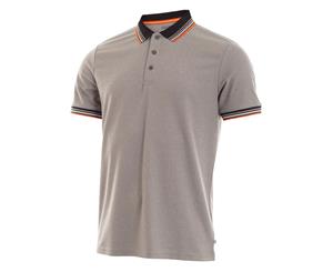 Calvin Klein Tip Collar Polo - Grey Marle - Mens