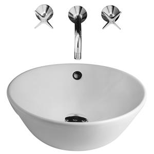 Caroma White Leda Vasque Semi Recessed Basin