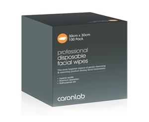 Caronlab Disposable Facial Wipes 100 Pack Fibrella Beauty Lint Free Cleanse