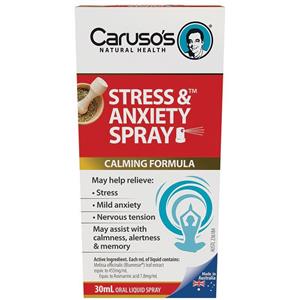 Carusos Natural Health Stress and Anxiety Spray 30ml