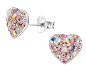 Children's Silver Heart Ear Studs