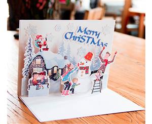 Christmas Skiing DIY Pop Up Greeting Card