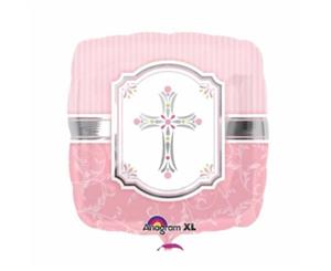 Communion Blessings Pink Foil Balloon