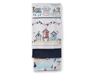 Cooksmart Beside the Seaside Pack of 3 Tea Towels