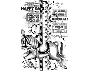 Crafty Individuals - Unmounted Rubber Stamp 3.75x5.25 inch - Happy Days Hooray