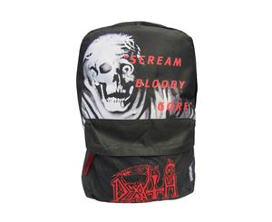 Death Backpack Bag Scream Bloody Gore Band Logo Official - Black