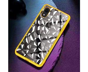 Diamond Texture Electroplating TPU Case For iPhone XR 6.1 inchGold