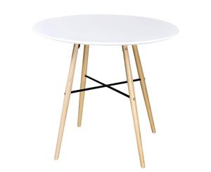 Dining Table MDF Round White Replica Retro Eames Dining Table Kitchen