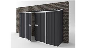 EasyShed D3008 Off The Wall Garden Shed - Iron Grey