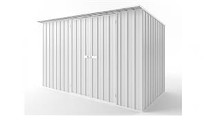 EasyShed D3819 Skillion Roof Garden Shed - Off White