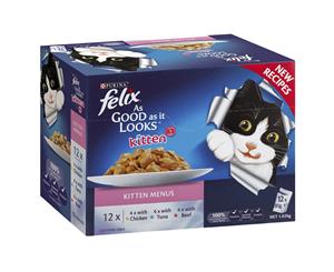 Felix As Good As It looks Kitten Menu Multipack 12 x 85g