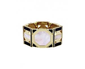 Florence Broadhurst Octagonal Mop Stretch Bracelet With 14k Gold Plating