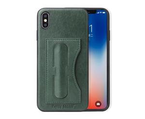 For iPhone XS MAX CoverLuxury Light Leather Back Shell Phone CaseGreen