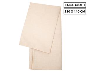 French Luxe 220x140cm Linen Table Cloth - Natural