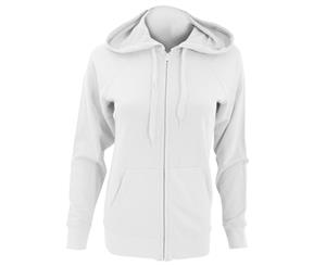 Fruit Of The Loom Ladies Fitted Lightweight Hooded Sweatshirts Jacket / Zoodie (240 Gsm) (White) - BC2658