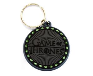 Game Of Thrones Rubber Keyring (Black/Logo) - SG13105