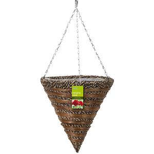 Gardman 35cm Sisal and Fern Cone Hanging Basket