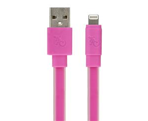 Gecko 1.2m Glow In The Dark Lightning USB Data Cable For iPod/iPhone/iPad Pink
