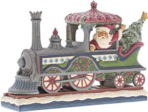 Heartwood Creek by Jim Shore Victorian Christmas Santa in A Train 6001427